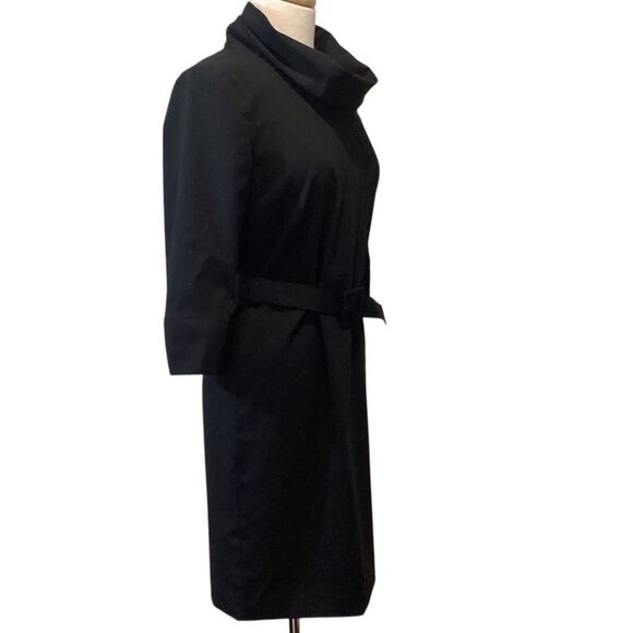 NWT Banana Republic Wool Blend Cowl Neck Black Career Dress Size 6 - Picture 4 of 11